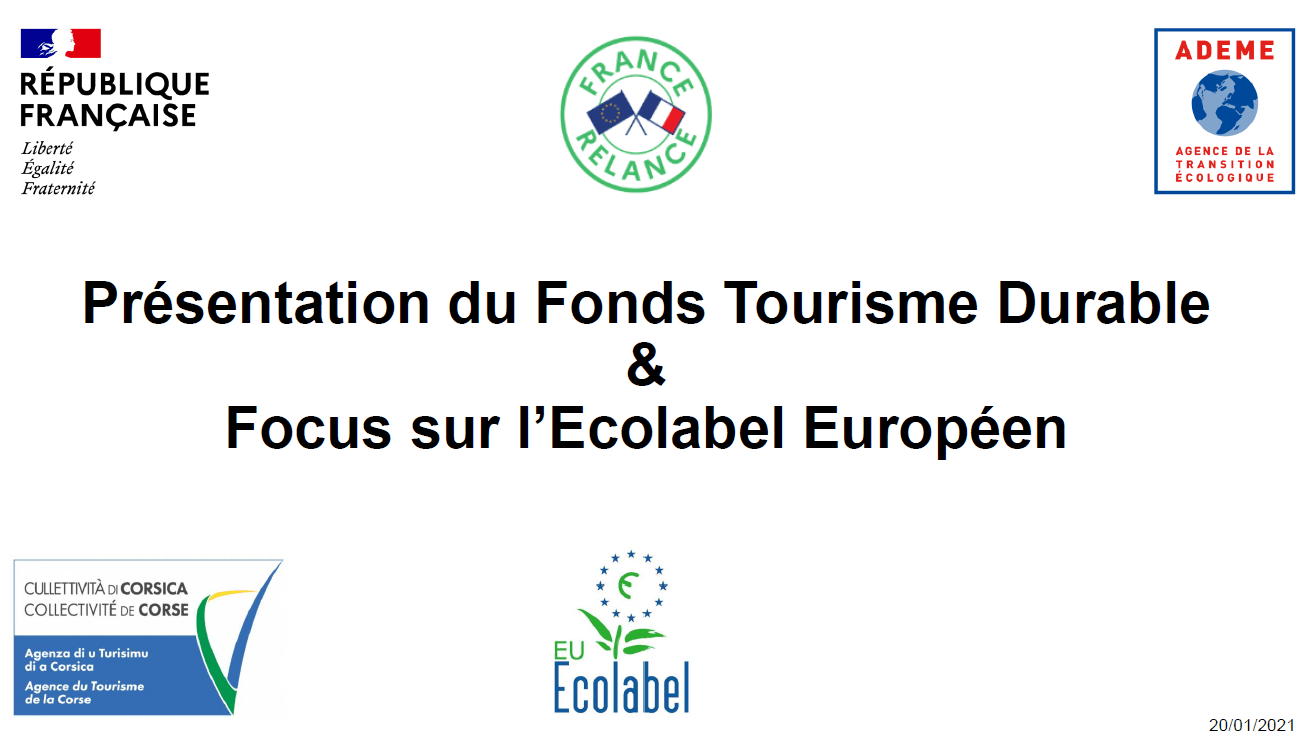 Réunion d'information Fonds Tourisme Durable / Ecolabel Européen